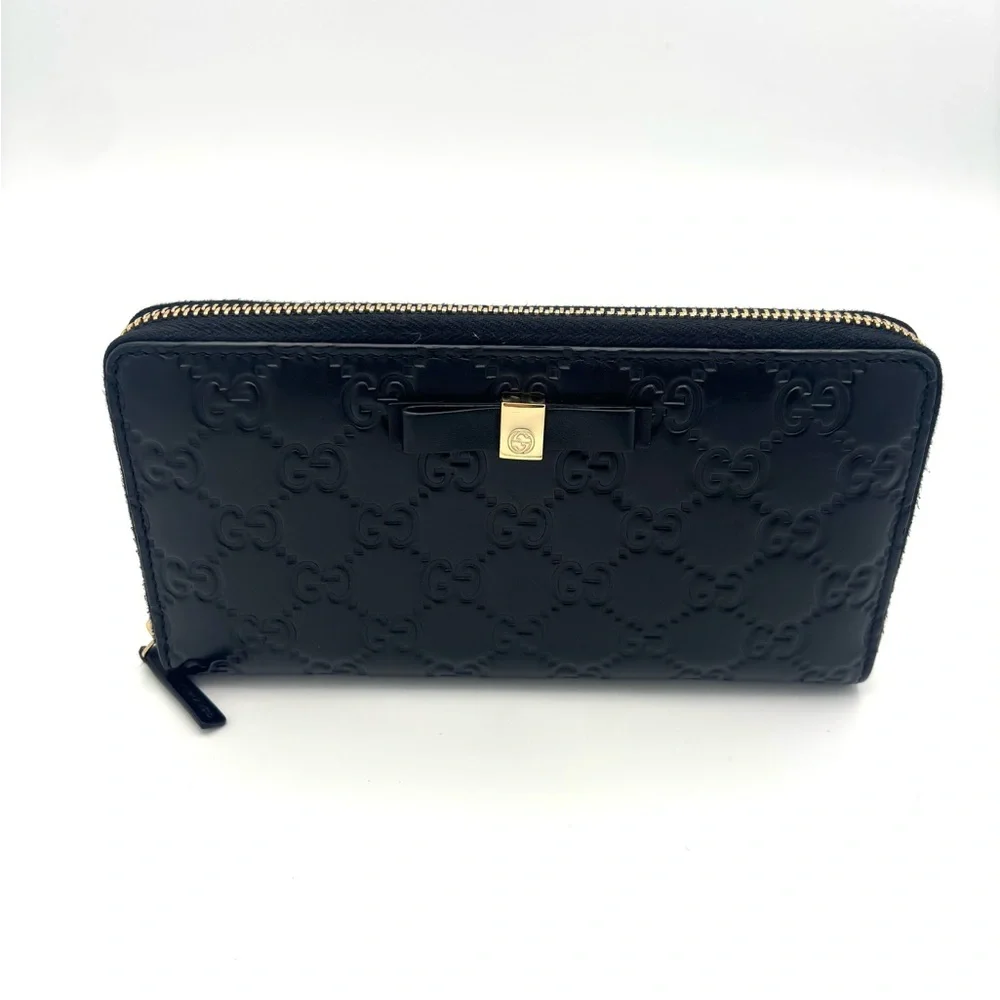 Gucci Guccisima Leather Zip Around Wallet